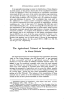 The agricultural tribunal of investigation in Great Britain