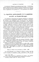 La répartition professionnelle de la population ouvrière en Grande-Bretagne