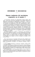 Algunas tendencias del movimiento cooperativo en el mundo: I