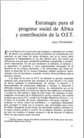 Estrategia para el progreso social de África y contribución de la OIT