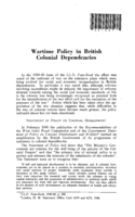 Wartime policy in British colonial dependencies