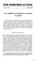 Les conditions économiques et sociales au Japon