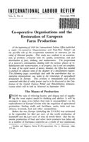 Co-operative organisations and the restoration of European farm production