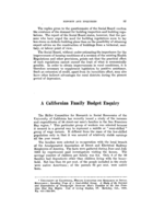 A Californian family budget enquiry