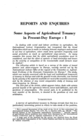 Some aspects of agricultural tenancy in present-day Europe: I