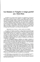 Les femmes et l'emploi à temps partiel aux Etats-Unis