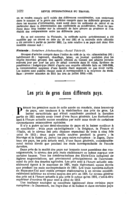 Les prix de gros dans différents pays