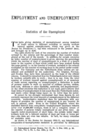 Statistics of the unemployed