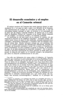 El desarrollo económico y el empleo en el Camerún oriental