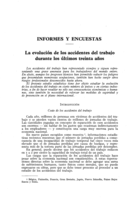 La evolución de los accidentes del trabajo durante los últimos treinta años