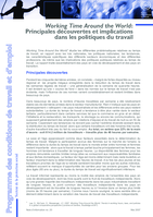 Working time around the world: principales découvertes et implications dans les politiques du travail