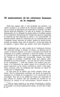 El mejoramiento de las relaciones humanas en la empresa
