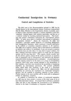 Continental immigration in Germany: control and compilation of statistics