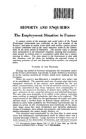 The employment situation in France