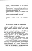 Problèmes de travail au Congo belge