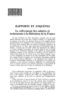 Le relèvement des salaires et traitements à la libération de la France