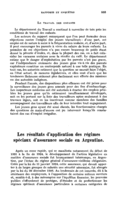 Les résultats d'application des régimes spéciaux d'assurance sociale en Argentine