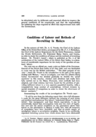 Conditions of labour and methods of recruiting in Malaya