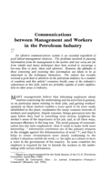 Communications between management and workers in the petroleum industry