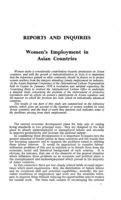 Women's employment in Asian countries