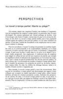 Le travail à temps partiel: liberté ou piège?