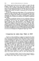 L'inspection des mines dans l'Inde en 1922