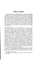 Safety in Mines