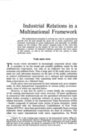 Industrial relations in a multinational framework