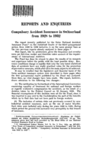 Compulsory accident insurance in Switzerland from 1928 to 1932
