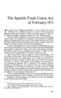 The spanish trade union act of February 1971