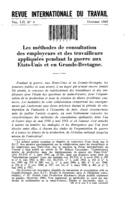 Les méthodes de consultation des employeurs et des travailleurs appliquées pendant la guerre aux Etats-Unis et en Grande-Bretagne