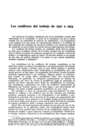 Los conflictos del trabajo de 1937 a 1954
