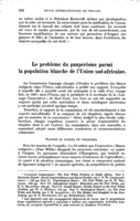 Le problème du paupérisme parmi la population blanche de l'Union sud-africaine