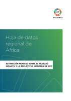 Estimación mundial sobre el trabajo infantil y la esclavitud moderna de 2017: hoja de datos regional de África