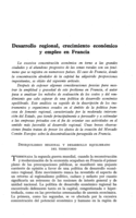 Desarrollo regional, crecimiento económico y empleo en Francia