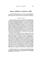 Labour conditions in Surinam in 1931