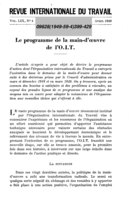 Le programme de la main-d'œuvre de l'O.I.T.