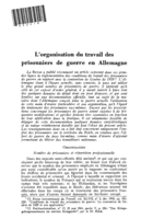 L'organisation du travail des prisonniers de guerre en Allemagne