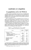 La population active de l'URSS