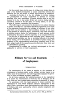 Military service and contracts of employment