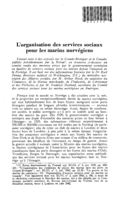 L'organisation des services sociaux pour les marins norvégiens