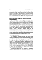 Devaluation of the CFA franc: monetary measure, social challenge