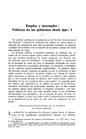 Empleo y desempleo: políticas de los gobiernos desde 1950. I