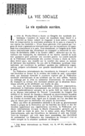 La vie syndicale ouvrière