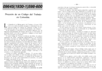 Proyecto de un Código del Trabajo en Colombia