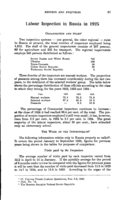Labour inspection in Russia in 1925