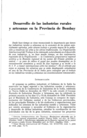 Desarrollo de las industrias rurales y artesanas en la Provincia de Bombay