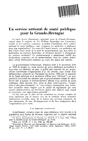Un service national de santé publique pour la Grande-Bretagne