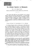La réforme foncière en Roumanie