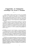 L'ergonomie, ou l'adaptation scientifique du travail à l'homme